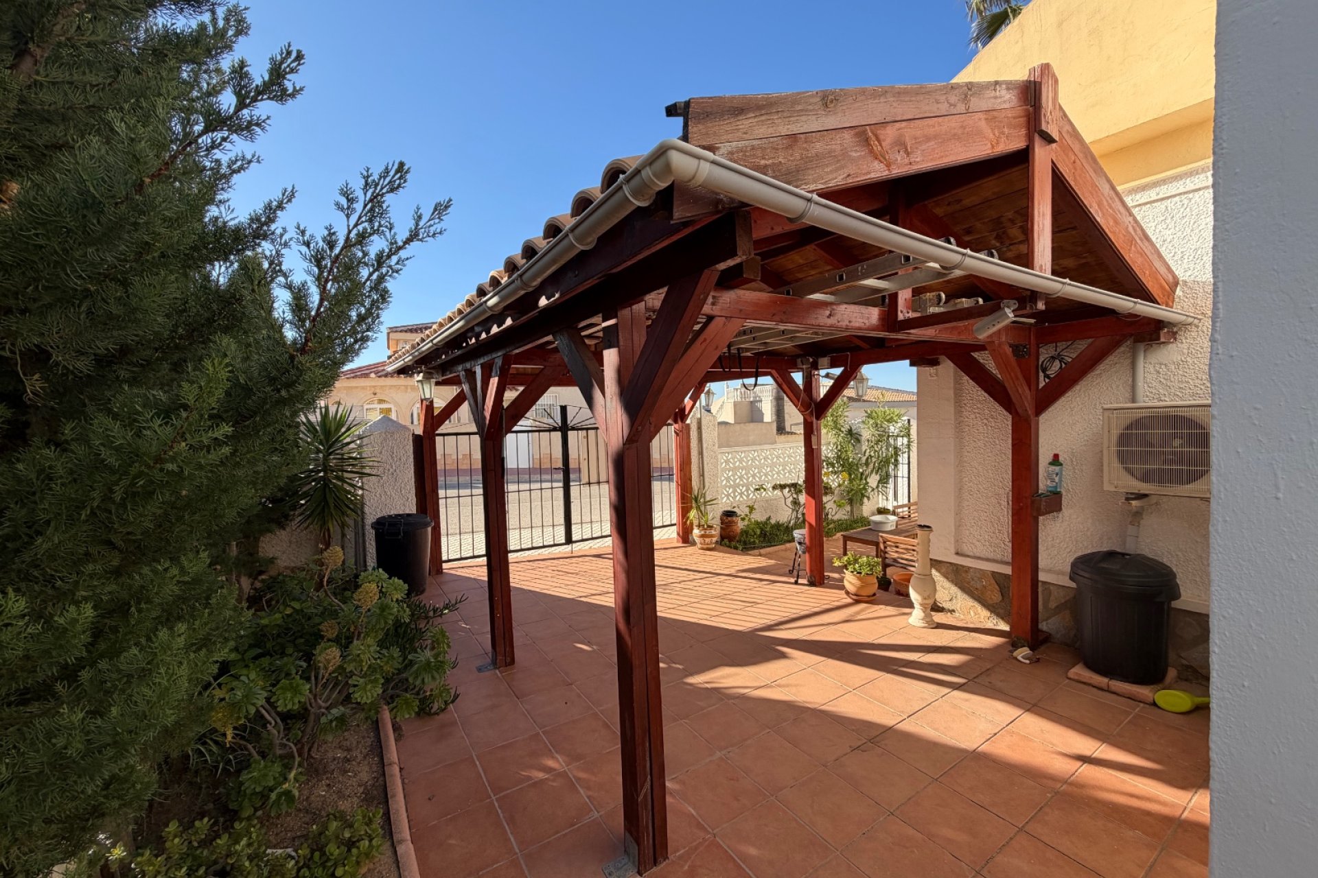 Interior view of the parking area