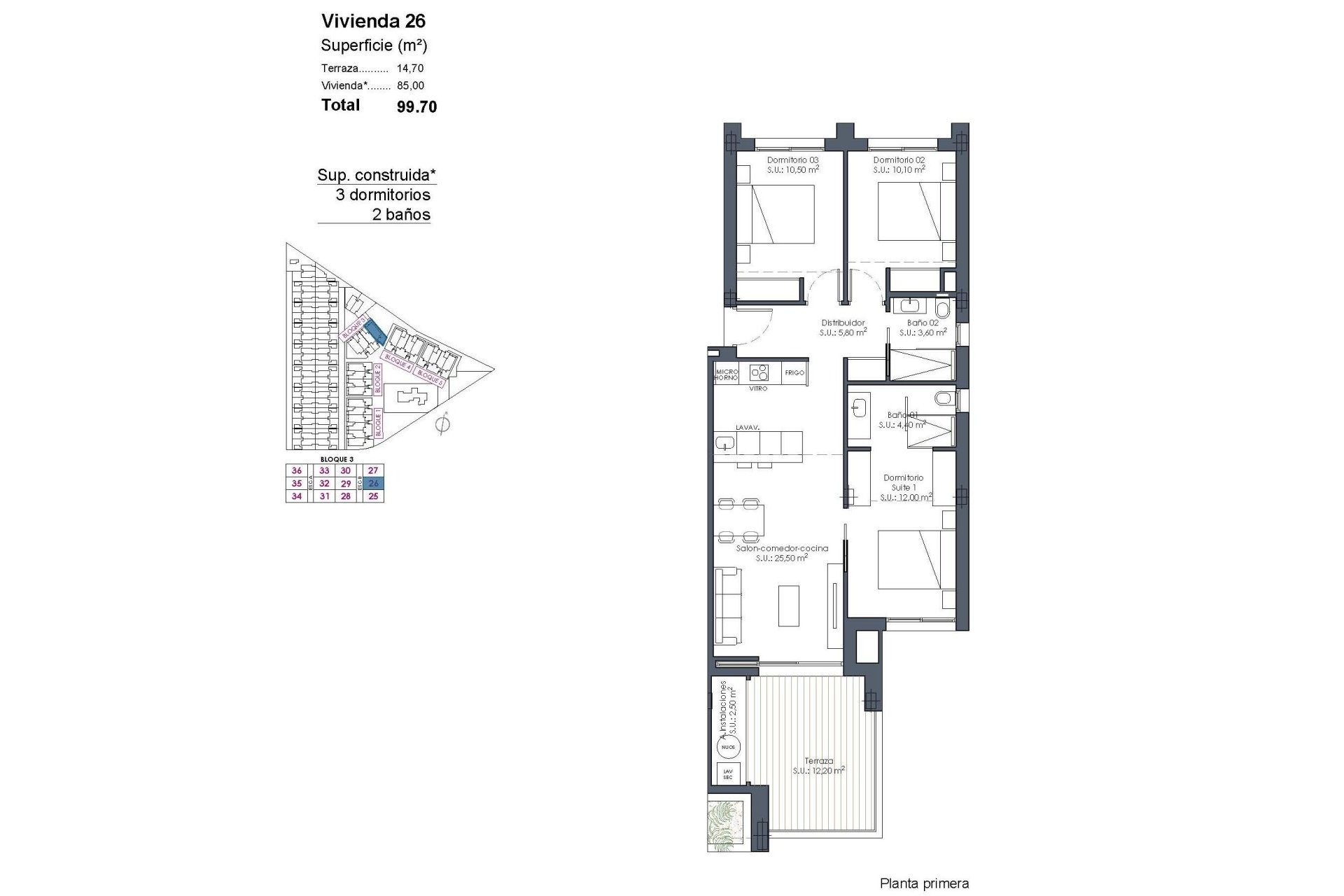 New Build - Apartment / flat - Los Alcazares - Serena Golf