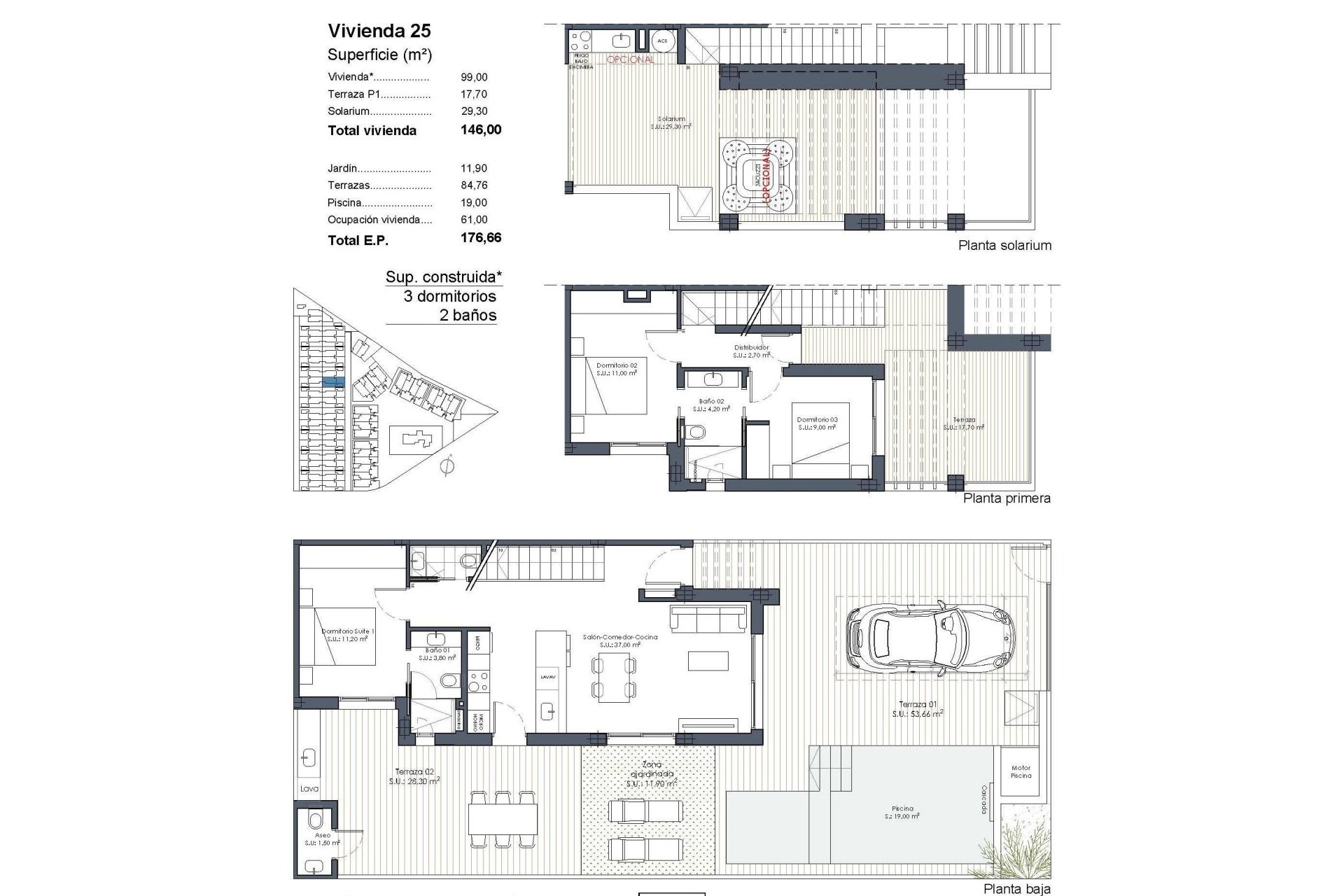 New Build - Quad - Los Alcazares - Serena Golf