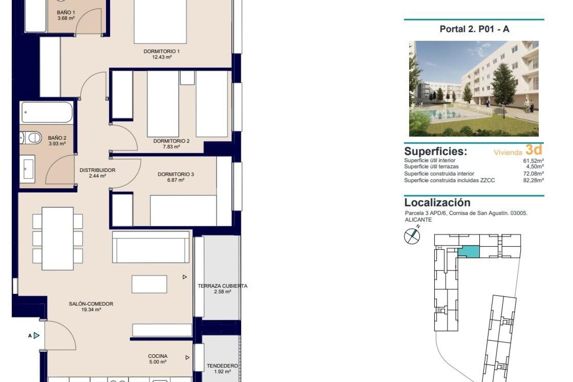 Nouvelle construction - Appartement - Alicante - San Agustín