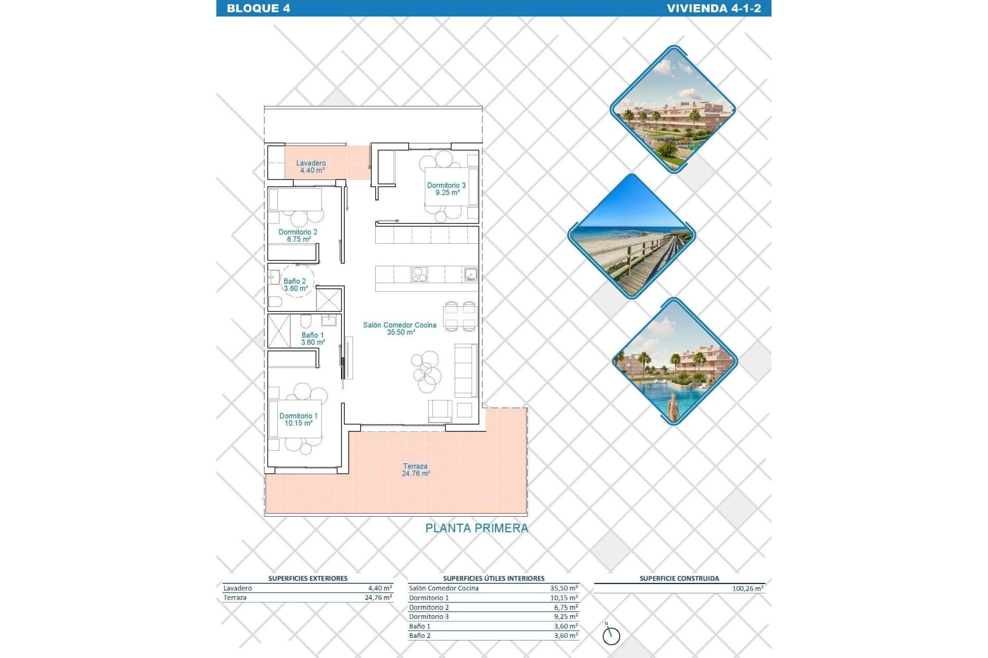 Obra nueva - Apartamento / piso - Pilar de la Horadada - Lo Monte