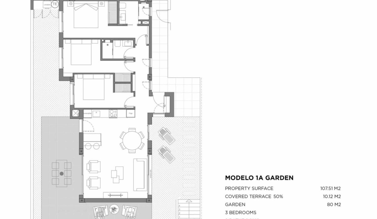 Nouvelle construction - Ground floor apartment - Los Alcazares - Parque Diana