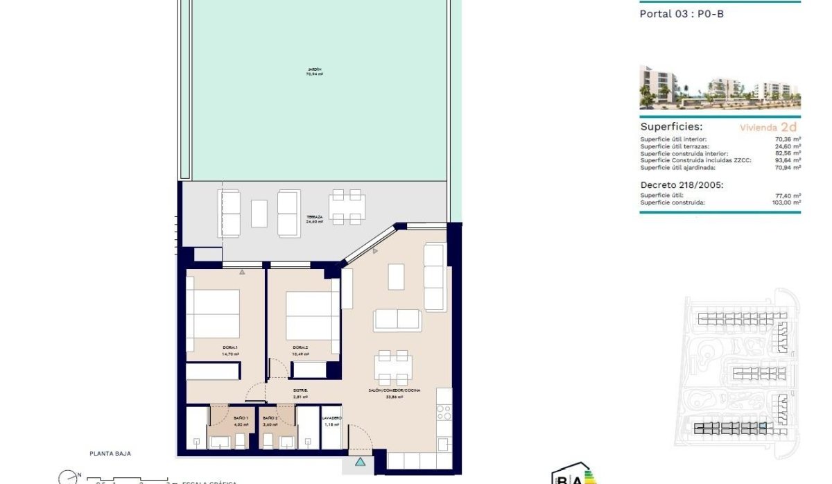 Nouvelle construction - Ground floor apartment - Almerimar