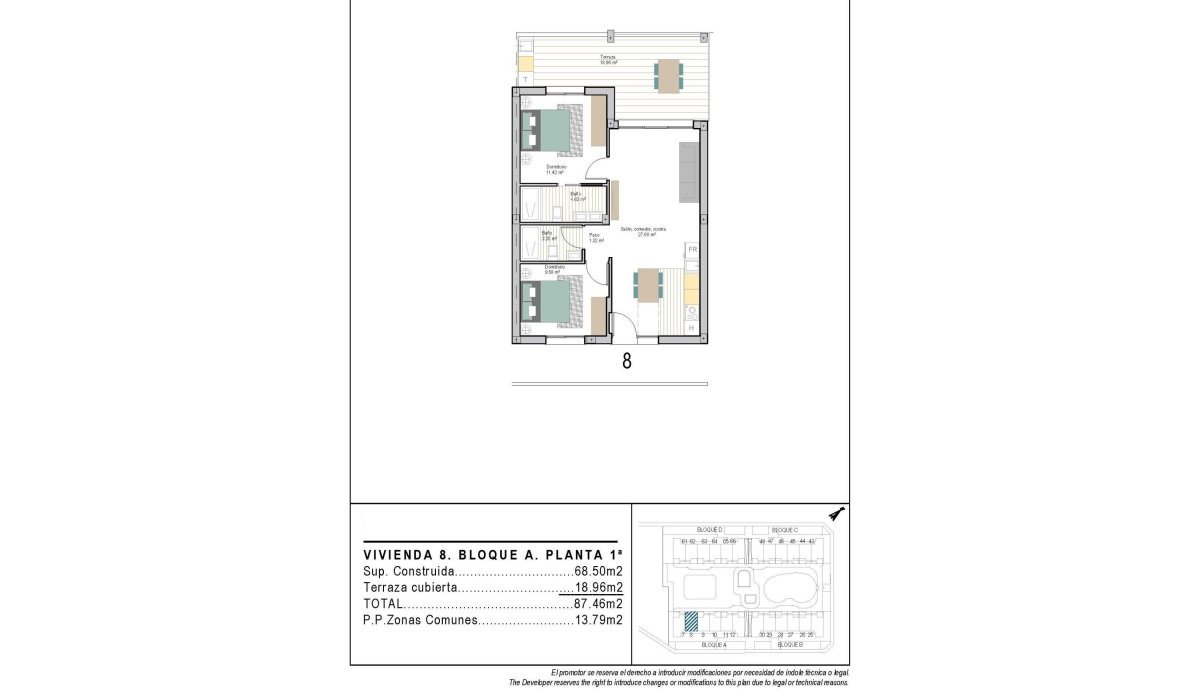 Nouvelle construction - Appartement - Torre Pacheco - San Cayetano