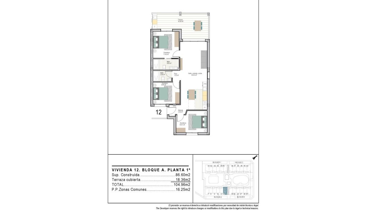 Nouvelle construction - Appartement - Torre Pacheco - San Cayetano