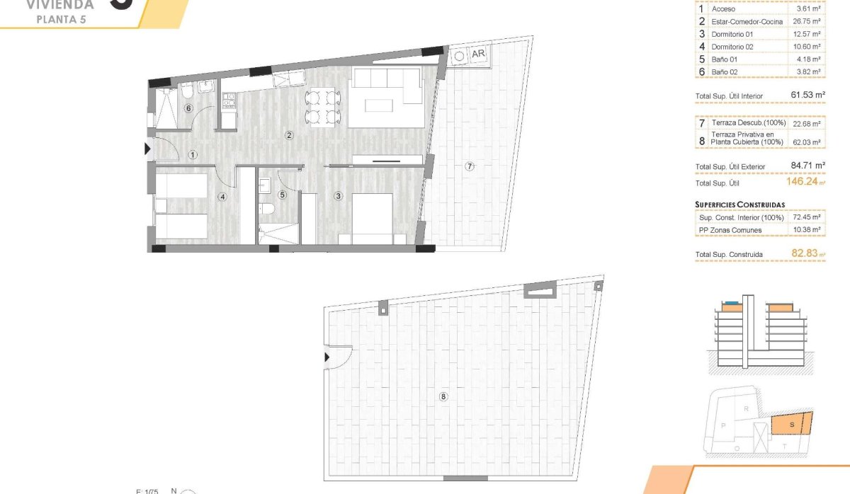 Nouvelle construction - Attique - Torrevieja - Centro