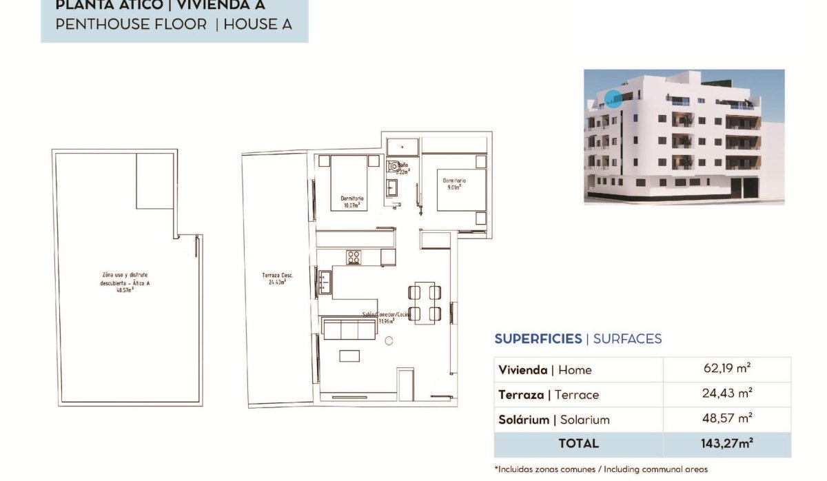 Nouvelle construction - Attique - Torrevieja - pueblo