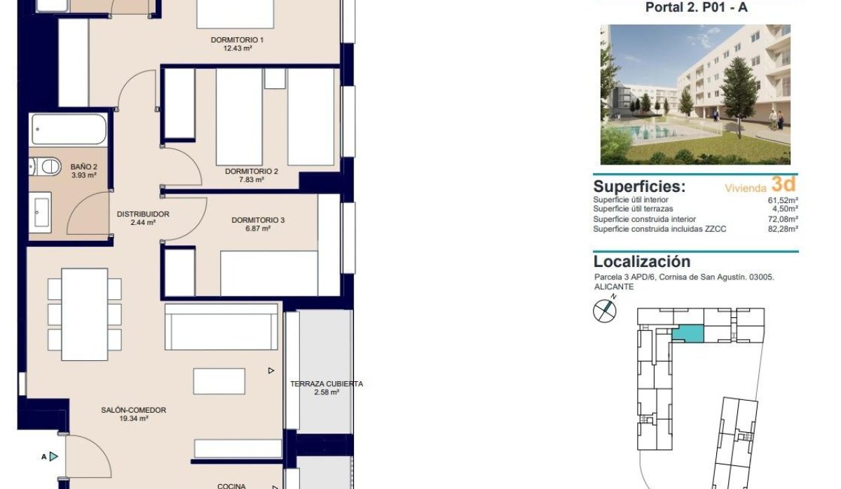Nouvelle construction - Appartement - Alicante - San Agustín
