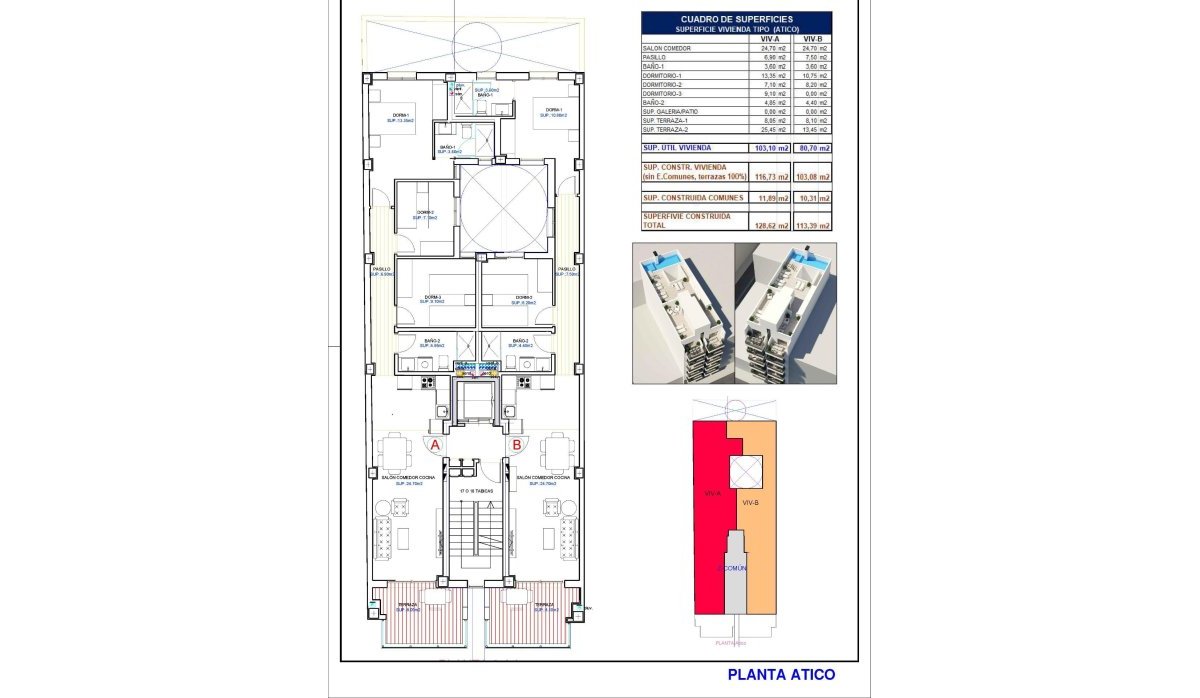 Nouvelle construction - Attique - Torrevieja - Playa de El Cura