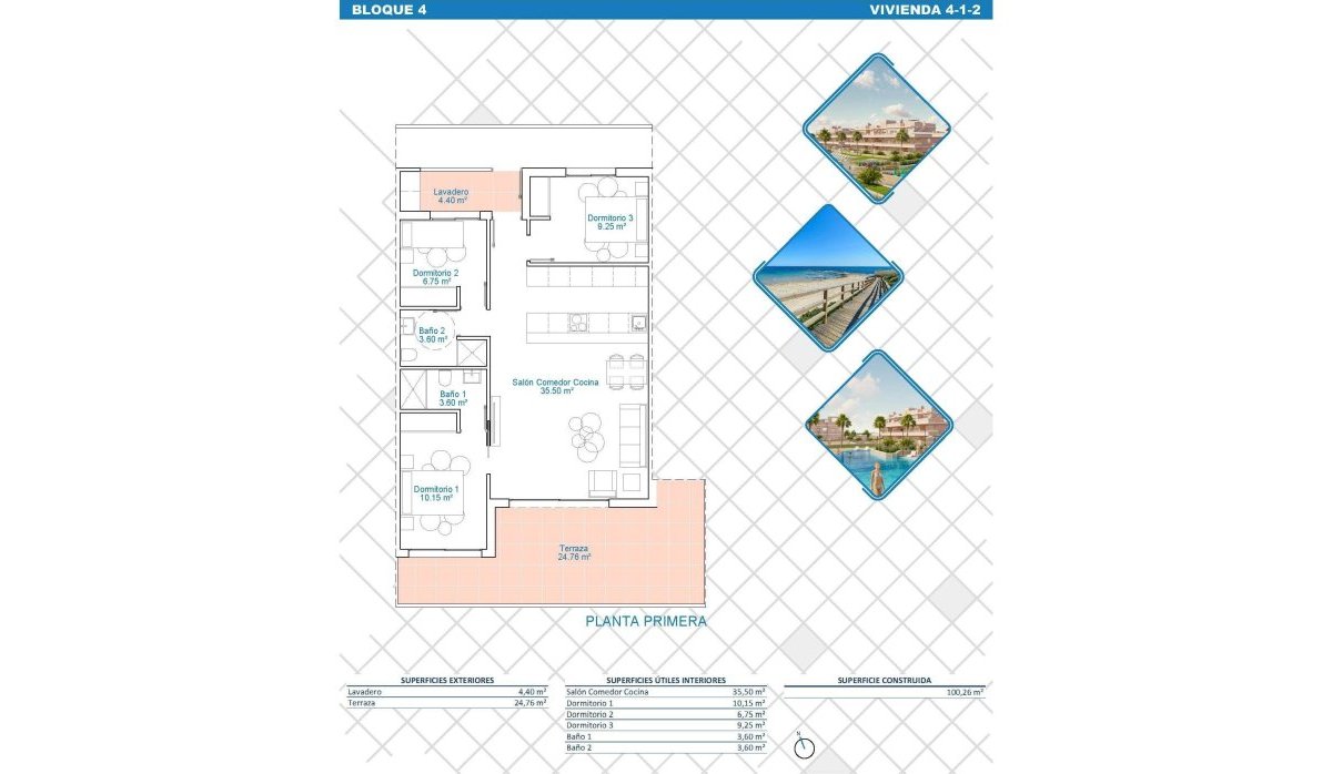 Obra nueva - Apartamento / piso - Pilar de la Horadada - Lo Monte