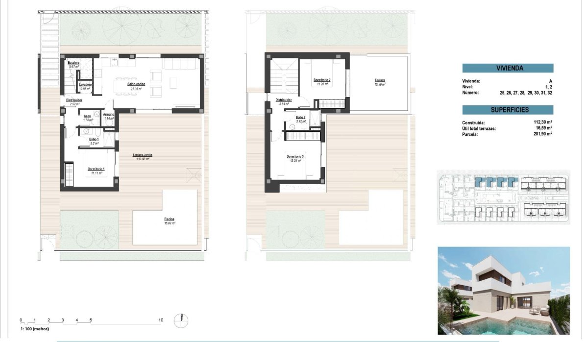 Obra nueva - Villa - Los Alcazares - Serena Golf